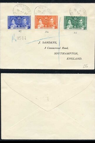 Ascension 1937 Coronation on a Cover