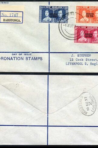 Cook Is 1937 Coronation on a Cover
