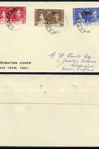 Nigeria 1937 Coronation on a Cover