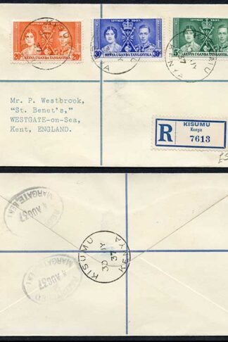 KUT 1937 Coronation on a Cover