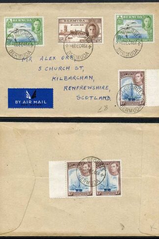 Bermuda KGVI Mixed Franking on Cover