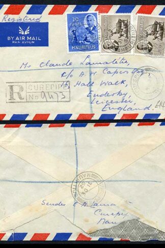 Mauritius KGVI Airmail cover