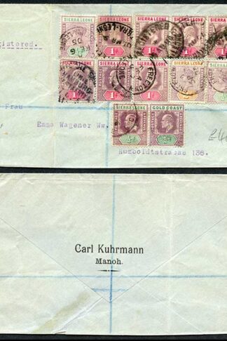 Sierra Leone Mixed Franking cover (not sure if all the stamps belong)