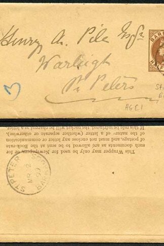 Barbados QV 1/2d Wrapper SCARCE