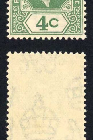 Mauritius SG254a 4c Dull Green Open C Cat 120 Pounds