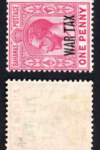 Bahamas SG97a 1d WAR TAX (type 10) M/M Wmk SIDEWAYS Cat 200 pounds