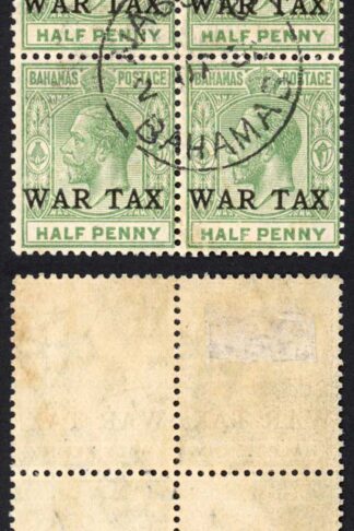 Bahamas SG91 1/2d WAR TAX (type 10) Fine used Cat 200 pounds