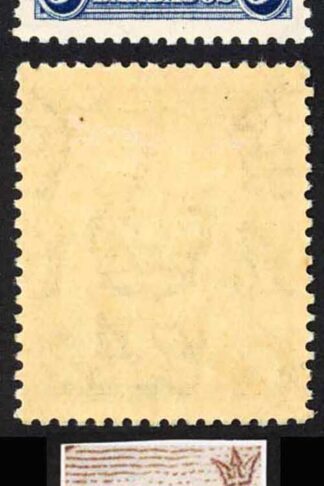 Barbados SG252ca 3d Blue Variety Line over horses head M/M Cat 130 pounds