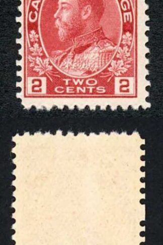 Canada Unitrade 106xiii 2d Strip with JHS (Jim N Sissons) on reverse U/M Cat 31