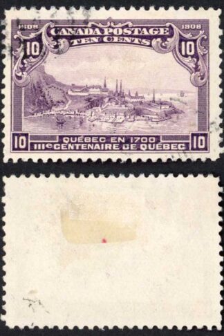 Canada SG193 10c Quebec Fine used Cat 85 pounds