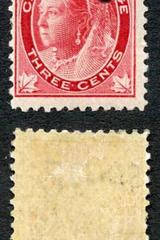 Canada SG171a 2c on 3c Carmine Surcharge Inverted Cat 350 pounds