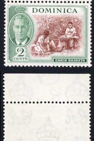 Dominica SG122b 2c A of CA missing from wmk (Small part remains at base) U/M