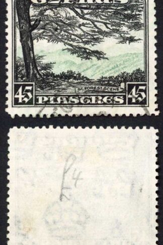 Cyprus SG143 45pi Green and Black (The top and Key Value) Cat 90 pounds
