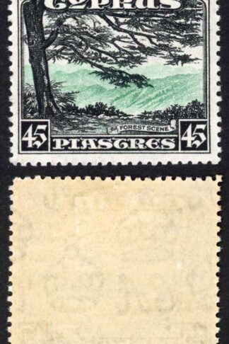 Cyprus SG143 45pi Green and Black (The top and Key Value) M/M Cat 120 pounds