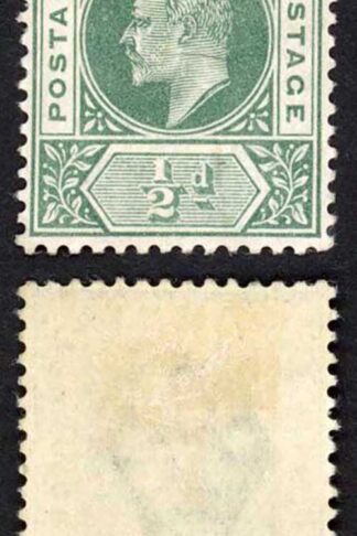 Gambia SG45a 1/2d Green Wmk Crown CA Dented Frame M/M Cat 180 pounds