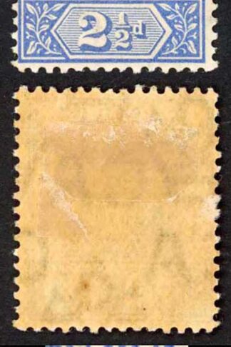 Gambia SG90b 2 1/2d Bright Blue SPLIT A M/M (toned) Cat 300 pounds