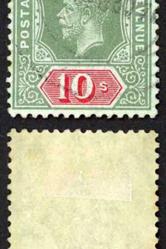 Gold Coast SG83a 10/- Wmk Mult Crown CA Olive back Cat 110 pounds