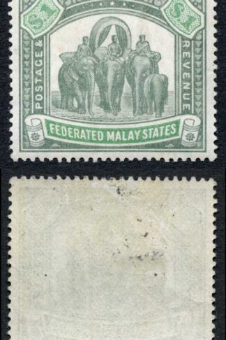 Malay Federation SG23 One Dollar Wmk Crown CC M/M Cat 190 Pounds