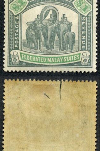 Malay Federation SG23 One Dollar Wmk Crown CC M/M Cat 190 Pounds