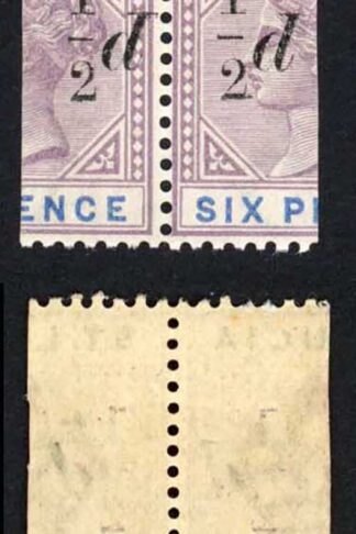 St Lucia SG65 1/2d on Half a 6d Block of 8 (6 x U/M) Cat 280 pounds
