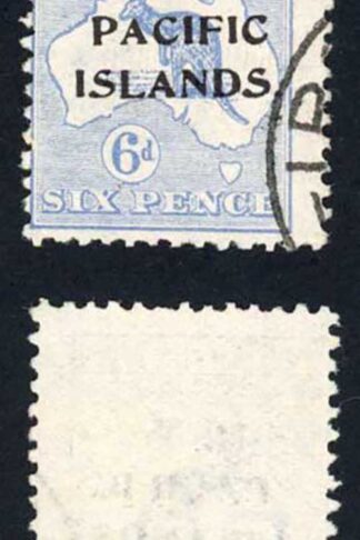 New Guinea SG78 6d Ultramarine Opt type C CDS used Cat 130 pounds