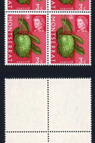 Montserrat SG215w 3c Wmk crown to Right U/M Block Cat 100 pounds