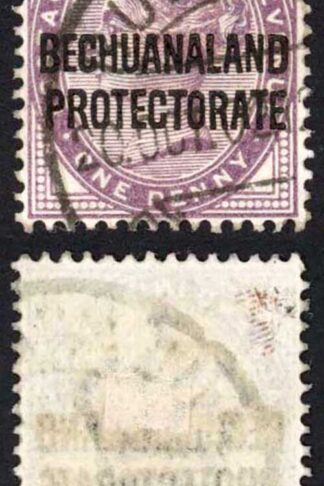 Bechuanaland SG61 1d used in Bulawayo (Southern Rhodesia) Scarce