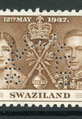 Swaziland SG25s/7s 1937 Coronation Perf Specimen M/M Cat 120 pounds