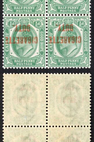 COGH 1/2d Cigarette Duty Opt INVERTED U/M Barefoot Price 60 as used singles