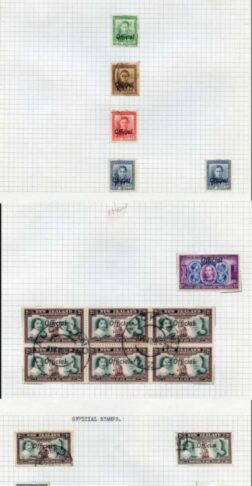 New Zealand Collection of Officials on 16 pages