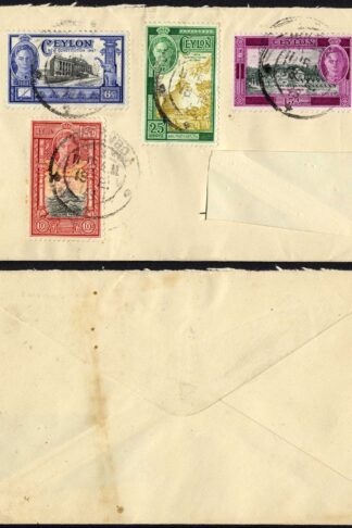 Ceylon 1947 New Constitution Set on cover
