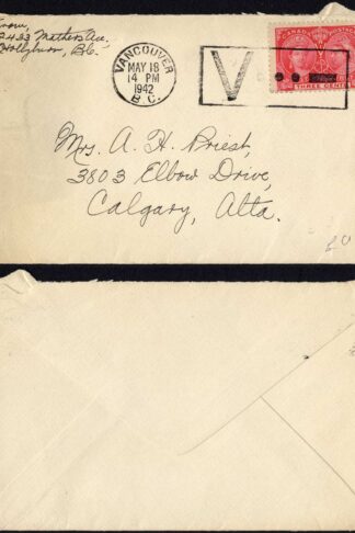 Canada 3c 1897 Jubilee used on 1942 cover