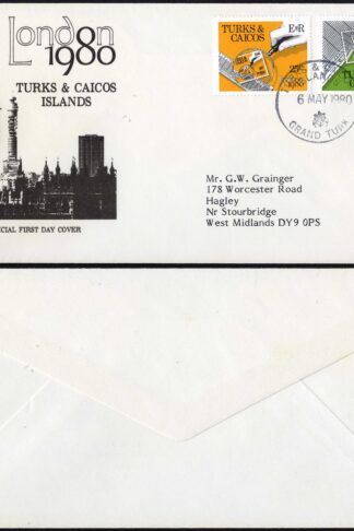 Turks and Caicos london 1980 FDC
