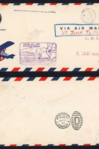 Canada 1929 first flight cover
