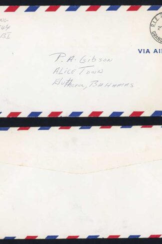 Bahamas 10c on airmail cover