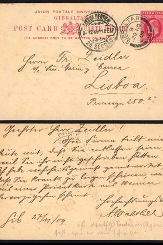 Gibraltar HG26 KEVII 1d Postcard