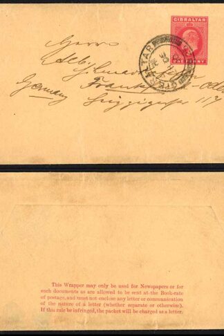 Gibraltar KEVII 1d Wrapper