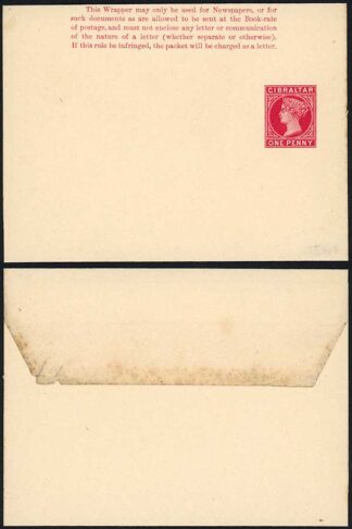 Gibraltar HG3 QV 1d Wrapper Mint