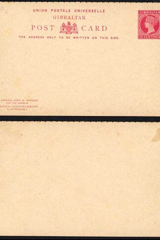 Gibraltar HG19 10c reply card Mint