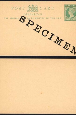 Gibraltar HG21 1/2d Postcard opt SPECIMEN