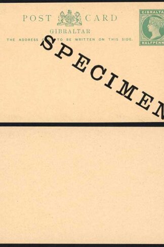 Gibraltar HG21 1/2d Postcard opt SPECIMEN