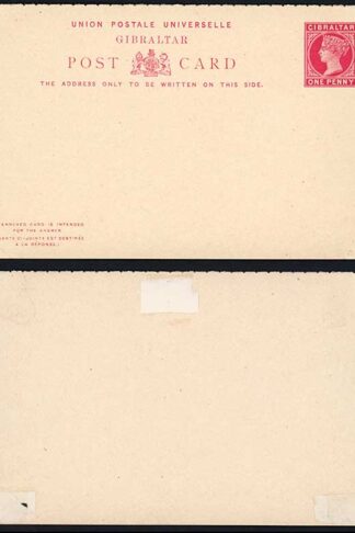 Gibraltar HG24a 1d Rose Reply Card Mint