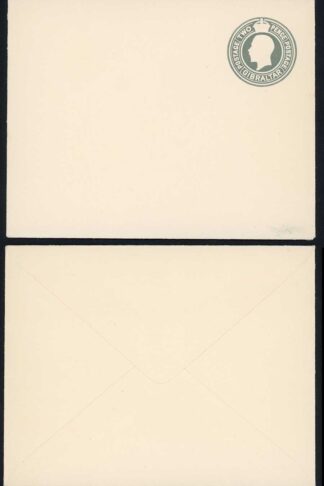 Gibraltar HG1 KGV 2d envelope on cream paper Mint