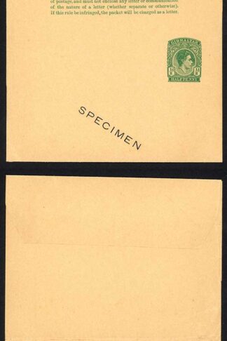 Gibraltar HG14 KGVI 1/2d Wrapper SPECIMEN