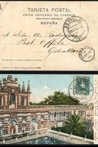 Gibraltar 1906 postcard from SPAIN