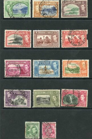 Trinidad and Tobago SG246/56 Set of 14 Fine used Cat 60 pounds