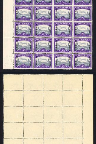 South Africa SGO36b 2d Official U/M Block of 28 Cat 182+++ pounds