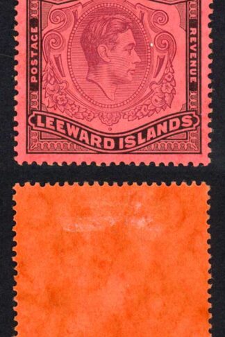 Leeward Is SG114 One Pound Brown purple and black on red M/M Cat 400 pounds