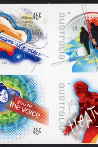 Australia SG2089b 2001 Rock and Pop Music Booklet Pane U/M