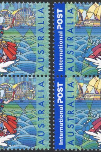 Australia SG2118/9 2001 Joint Issue with Hong Kong: Racing Set Blocks of 4 U/M